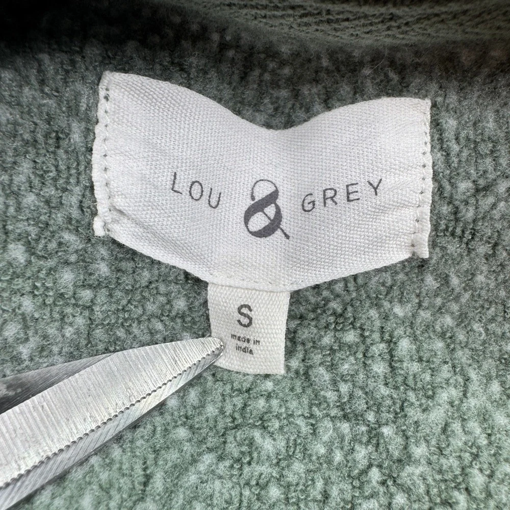 Lou & Grey Women's Lounge Set Henley Sweatshirt Joggers Green Small Soft Cozy